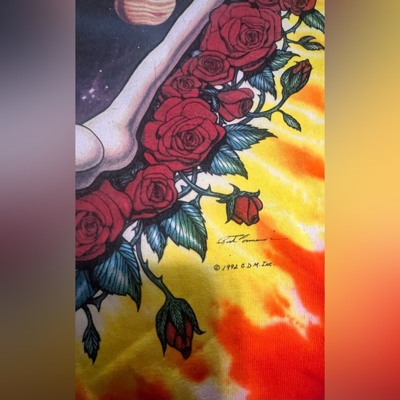 Liquid Blue 1992 Grateful Dead Tie Dye Long Sleeve T-shirt Size 2XL - Picture 8 of 9